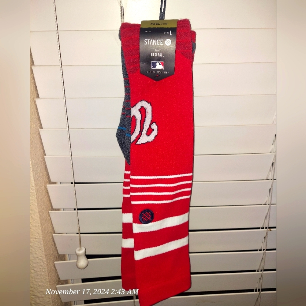 Stance Washington Nationals Men's On Field Socks SZ Large 9-13 NEW